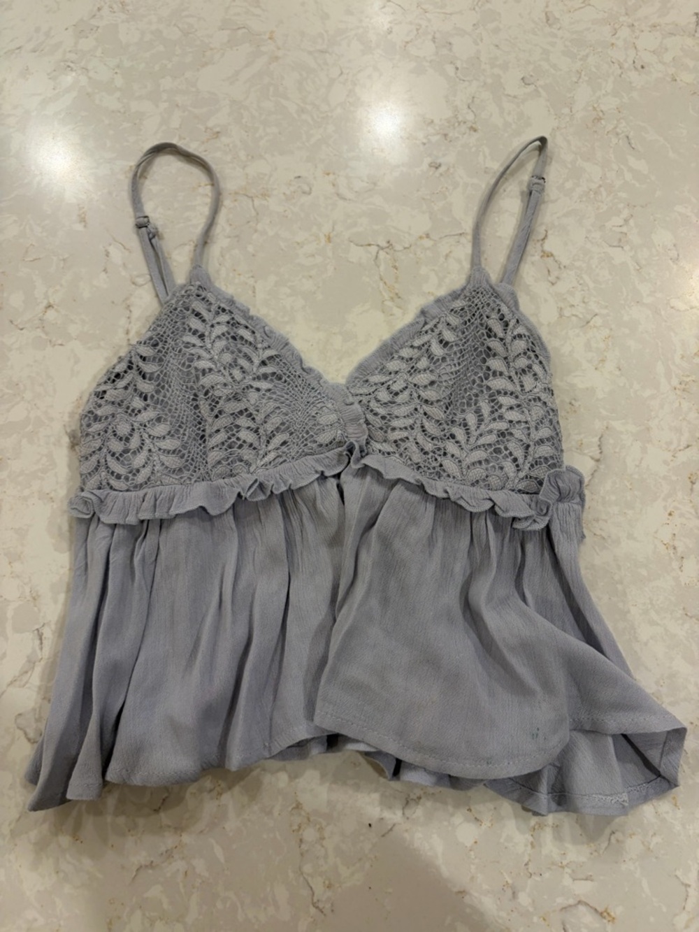 light blue lace top